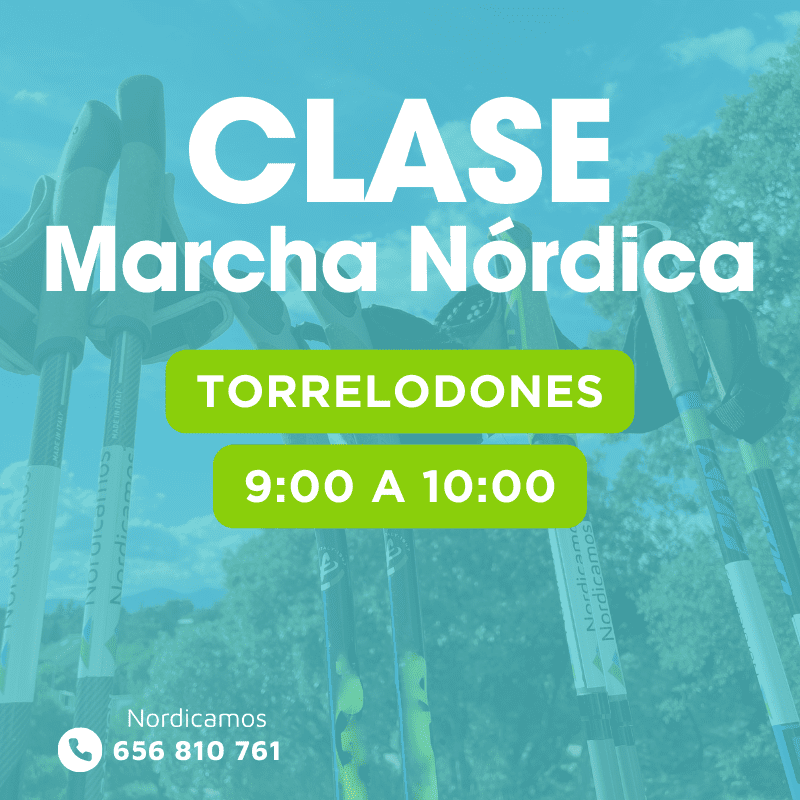 Clase de marcha nórdica en Torrelodones