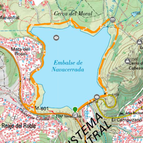 Mapa en el que podemos ver el itinerario de la ruta