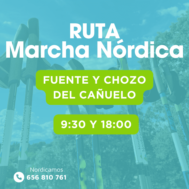 Cartel indicativo de la ruta de marcha nórdica.