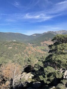 Vistas de la Fuenfría en la ruta de marcha nórdica