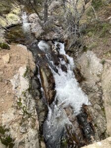 Río Manzanares a la altura del puente del francés en la ruta de marcha nórdica