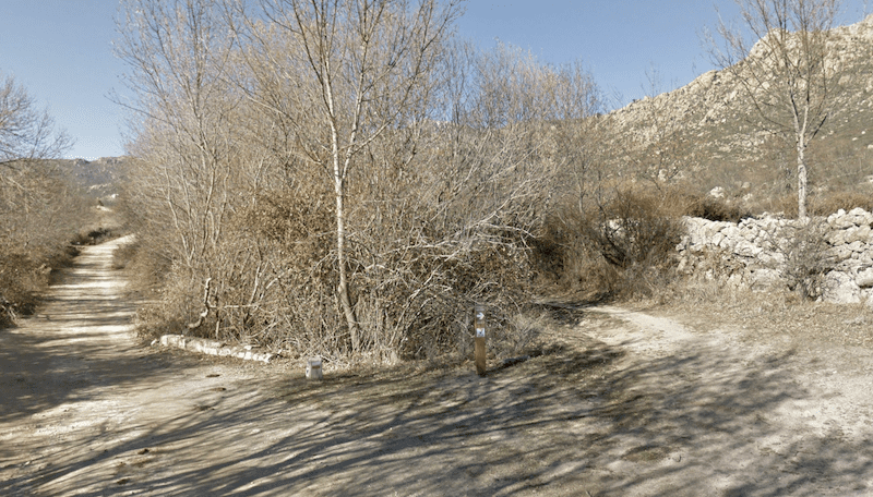Desvío de la ruta de marcha nórdica por sendero
