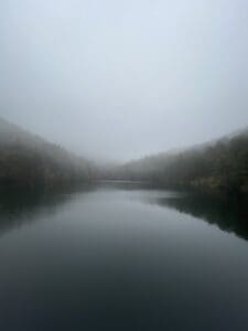 Segundo embalse que nos encontramos en la ruta de marcha nórdica del Rio Moros