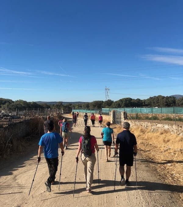 Pista via pecuaria en la ruta de marcha nórdica de los Barrizales