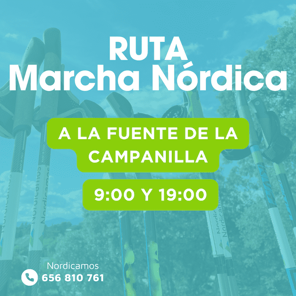 Ruta de marcha nórdica a la fuente de la Campanilla