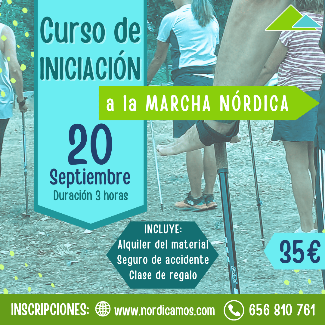 Curso de iniciación a la marcha nórdica en Madrid en la sierra de Guadarrama
