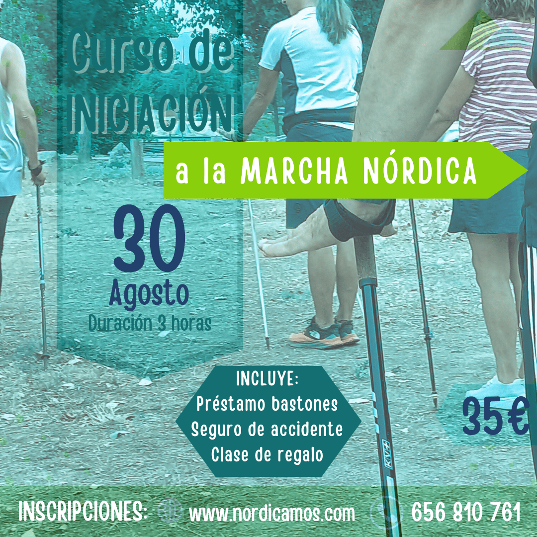 Curso de iniciación a la marcha nórdica en Madrid en la sierra de Guadarrama