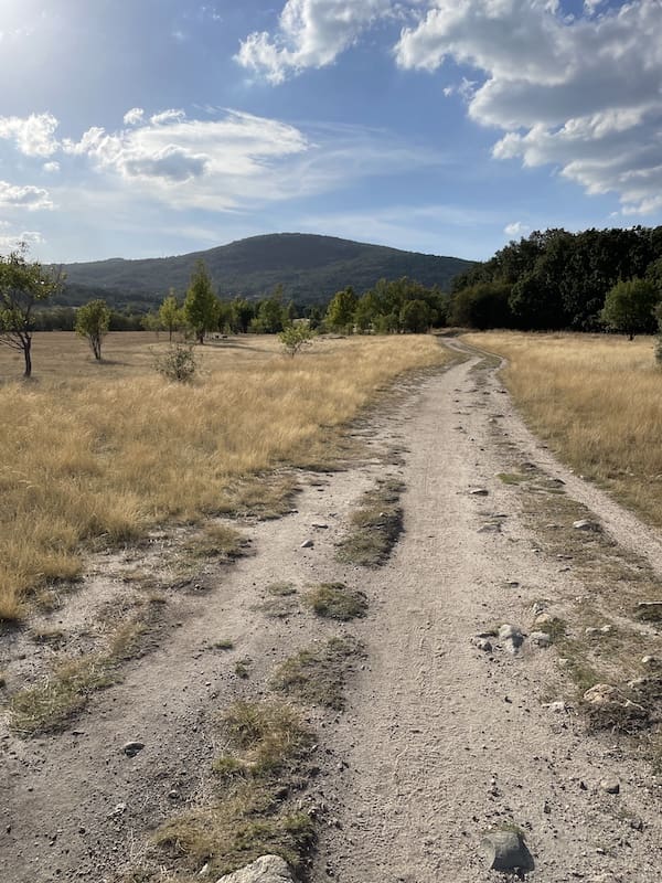 Ruta de marcha nórdica al embalse de Navacerrada en la Sierra de Guadarrama