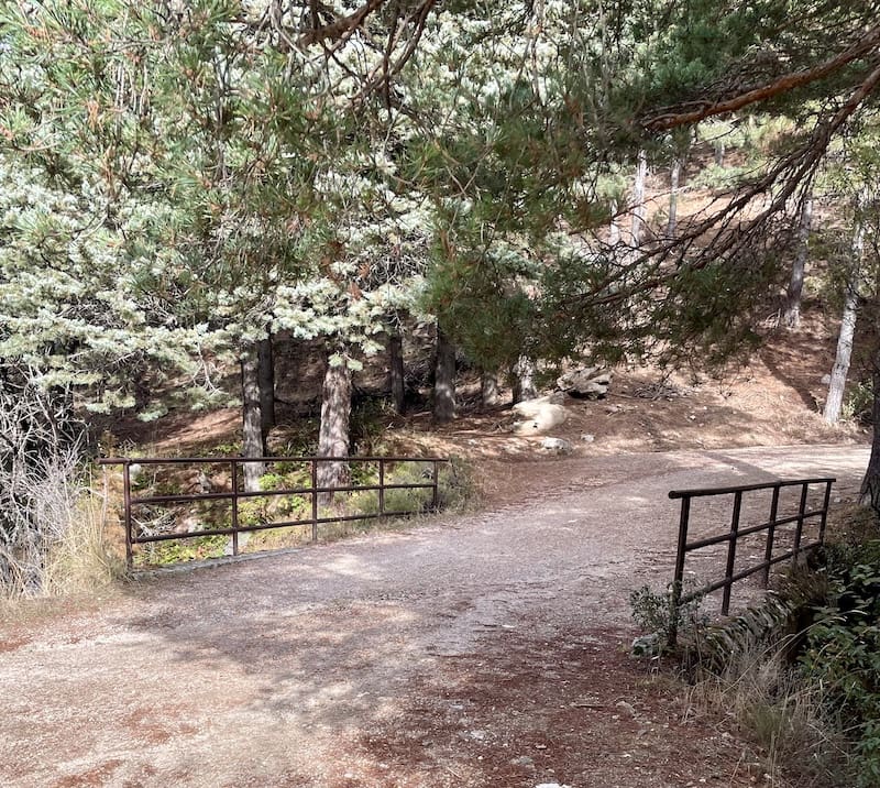 Puente del Francés en la ruta de marcha nórdica en la Pedriza