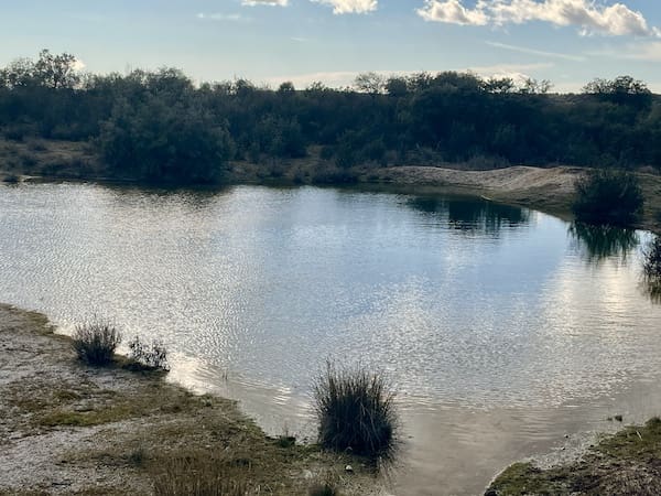 Charca a la que llegamos en la ruta de marcha nórdica