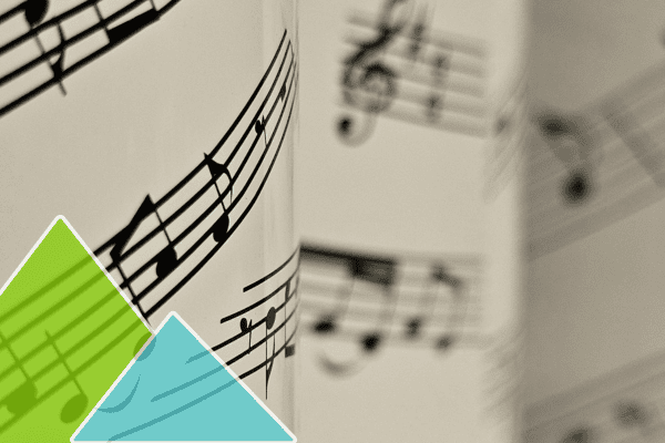 Partitura de música utilizada para hacer marcha nórdica