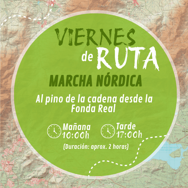 Ruta de marcha nórdica al pino de la cadena
