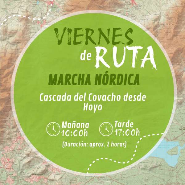 Ruta de marcha nórdica a la Cascada del Covacho desde Hoyo